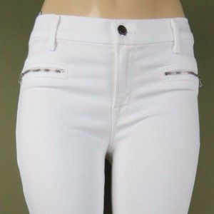 J BRAND PAULINA MID-RISE CROPPED JEANS Blanc 24